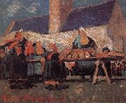 Delaunay, Robert Breton-s Market painting